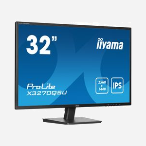 Iiyama ProLite X3270QSU-B1 Moniteur 32" WQHD IPS LED 2560x1440 3ms 100Hz, Hub USB 3.2 Gen 1, HDMI 2.0/DisplayPort 1.4, VESA 100x100mm, Noir - Miniature 2