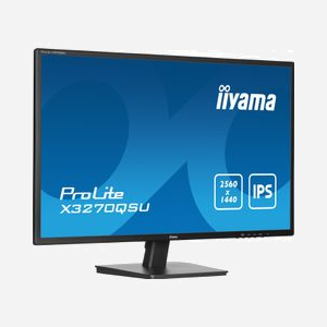 Iiyama ProLite X3270QSU-B1 Moniteur 32" WQHD IPS LED 2560x1440 3ms 100Hz, Hub USB 3.2 Gen 1, HDMI 2.0/DisplayPort 1.4, VESA 100x100mm, Noir - Miniature 3