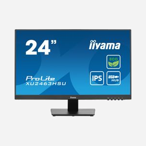 iiyama ProLite XU2463HSU-B1 Moniteur 23.8" Full HD IPS LED 1ms 100Hz, Hub USB 3.2, HDMI/DisplayPort, AMD FreeSync, Noir - Miniature 1