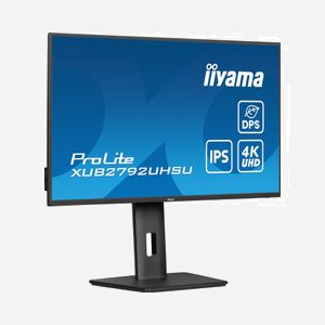 iiyama ProLite XUB2792UHSU-B6: Écran 27" 4K Ultra HD IPS LED, 3840x2160, 4ms, 350cd/m², USB 3.2 Gen 1, HDMI 2.0, DisplayPort 1.2, VESA - Miniature 4