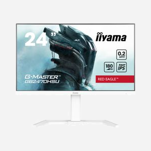 iiyama G-MASTER GB2470HSU-W6 Moniteur 23.8" Fast IPS Full HD 1920x1080 180Hz 0.2ms MPRT 300cd/m² HDMI/DisplayPort Blanc