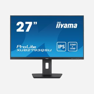 iiyama ProLite XUB2793QSU-B7 : Écran 27" IPS WQHD (2560x1440) 100Hz, 1ms MPRT, 300cd/m², Hub USB 3.2, HDMI/DisplayPort, Pied réglable en hauteur - Miniature 1
