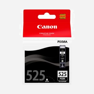 Canon PGI-525PGBK - Cartouche d'encre noire pigmentée 19ml - Rendement 341 pages ISO/IEC 24711 - Jet d'encre - Compatibilité PIXMA iP4850 etc. - Original Japon