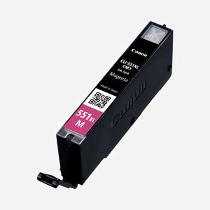 Canon CLI-551XL M Cartouche Magenta Haut Rendement, Encre Dye, 660 pages A4 ISO/IEC 24734, PIXMA iP7250/iP8750/iX6850 etc.