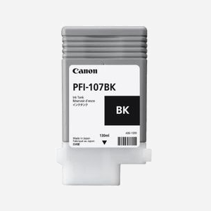 Canon PFI-107BK Cartouche d'encre Noir à Pigments Originale - Jet d'encre - Compatible imagePROGRAF 680/685/780/785 - 1 Pièce - Fabriquée au Japon - Miniature 1