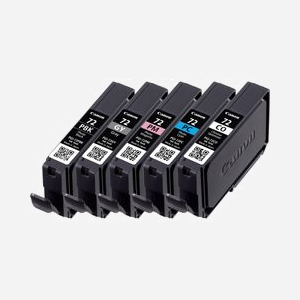 Canon Multipack Cartouches PGI-72 (PBK/GY/PM/PC/CO) Set de 5, LUCIA, PIXMA PRO-10, 430/510 pages (ISO/IEC 24734), Encre Dye/Pigment, Japon