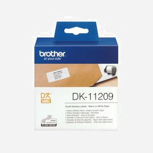 Brother DK-11209 : Rouleau d'étiquettes Noir sur Blanc, 29 x 62 mm, 800 étiquettes, Technologie Thermique Directe, Compatibilité Brother QL Series - Miniature 2