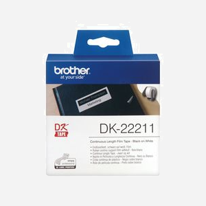 Brother DK-22211 Rouleau Étiquettes Continu Noir sur Blanc 29mm x 15.24m Technologie Thermique Directe Compatible Brother QL - Miniature 2