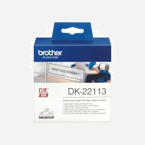 Brother DK-22113 Ruban d'étiquettes Continu 6.2cm x 15.24m Noir sur Transparent, Impression Thermique Directe, pour QL1050, QL700, etc. - Miniature 3