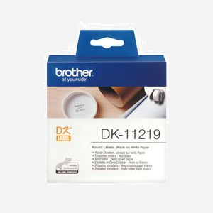 Brother DK-11219 Rouleau d'Étiquettes Adhésives Blanches, Diamètre 12mm, 1200 Étiquettes par Rouleau, Dimensions 54x115x112mm, Type DK - Miniature 2