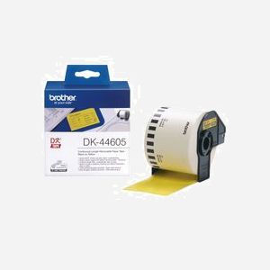 Brother DK-44605 Ruban Continu Papier Jaune 62mm x 30.48m Original – Étiquettes DK Standard pour Étiqueteuses Brother QL – Code SH: 84439990 - Miniature 1