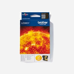 Brother LC980Y Cartouche d'Encre Jaune Originale, 260 Pages, DCP-145C, DCP-165C, DCP-195C, MFC-250C, 255CW, 290C, 295C. Dimensions 25x86x121mm - Miniature 1