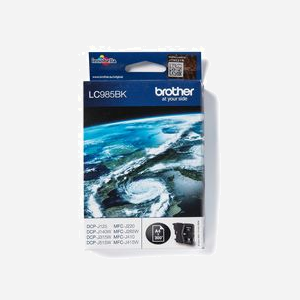 Brother LC985BK Cartouche d'encre originale Noir, 300 pages, pour DCP-J515W, DCPJ125, DCPJ140W, DCPJ315W, MFCJ265W, MFCJ410, MFCJ415W - Miniature 1