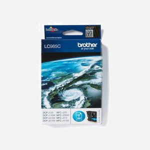 Brother LC985C Cartouche d'encre originale Cyan, 260 pages, compatible DCP-J515W, DCPJ125, DCPJ140W, DCPJ315W, MFCJ265W, MFCJ410, MFCJ415W