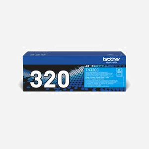Cartouche de toner Brother TN-320C Cyan Originale - Technologie Laser - Rendement 1500 pages - Compatibilité HL4140CN, MFC9460CDN et autres