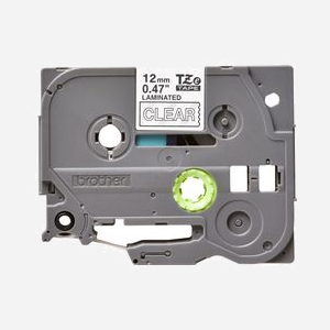 Brother TZe-135 Cassette Ruban Laminé 12mm x 8m Blanc sur Transparent - Résistant UV, Eau, Huile, Températures - Compatible PT-1280HK et autres - Miniature 2