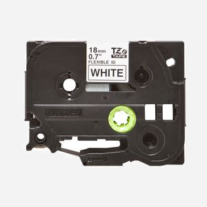 Brother TZe-FX241 Ruban Etiquette 18mm Noir sur Blanc TZ, Adhésif Spécial Câbles, 8m, Transfert Thermique, Compatible Etiqueteuses P-touch - Miniature 2