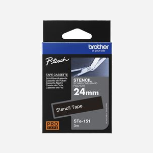 Brother STE-151 Ruban Pochoir 24mm x 3m Transfert Thermique Noir Compatible PT-2430PC, PT-2730VP, PT-3600, PT-7600VP, PT-9700PC, PT-9800PCN - Miniature 4