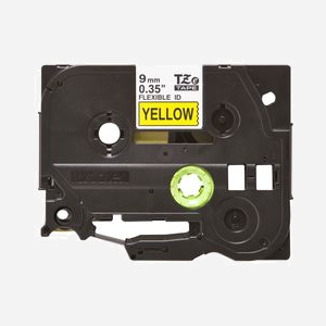 Brother TZe-FX621 Ruban d'étiquettes 9mm Noir sur Jaune, Laminé, Adhésif Spécial Câbles & Surfaces Cylindriques, Longueur 8m, Compatible P-Touch - Miniature 2