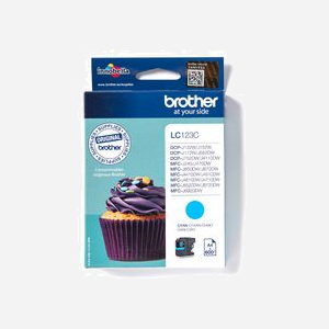 Brother LC123C Cartouche d'encre originale Cyan - Rendement 600 pages - Dimensions 25x90x115mm - Pour imprimantes Brother compatibles - Miniature 1