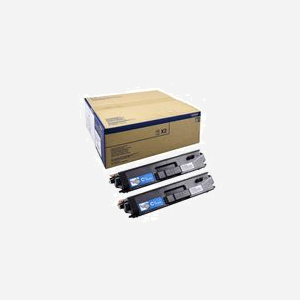 Brother TN-900CTWIN - Pack de 2 Cartouches Toner Cyan Original - Rendement 12000 pages - Compatibilité MFC-L9550CDWT, HL-L9200CDWT - Technologie Laser