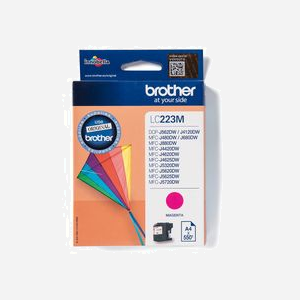 Brother LC223M Cartouche d'encre Originale Magenta, Rendement 550 pages, Dimensions 25x91x116mm, pour MFC-J4620DW, DCP-J562DW et modèles compatibles
