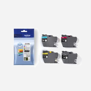 Brother Pack 4 Cartouches Encre Originales LC3219XLVALBP (Noir, Cyan, Magenta, Jaune) - Rendement Noir 3000 Pages, Couleur 1500 Pages - Compatibilité MFC-J5XXX/J6XXX - Miniature 3