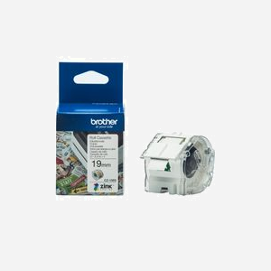 Brother CZ-1003 Ruban Étiquettes Continu 19mm x 5m Thermique Direct ZINK Zero-Ink Blanc Compatible Brother Largeur 65mm - Miniature 1