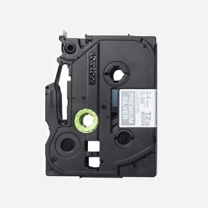 Brother TZe-PR955 Ruban Étiquette Laminé 24mm Blanc sur Argent, 8m, Transfert Thermique, Résistant UV, Eau, Produits Chimiques, Compatibilité PT-P710BT - Miniature 2