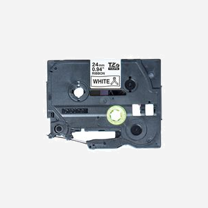 Brother TZe-R251 Ruban Tissu Non-Adhésif Noir sur Blanc 24mm x 4m - Transfert Thermique - Compatibilité P-touch PT-P900W/H500 - Miniature 2