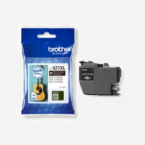 Cartouche d'encre originale Brother LC421XLBK Noire, rendement 500 pages, dimensions 20x70x85mm, poids 47g, pour imprimantes Brother compatibles - Miniature 3