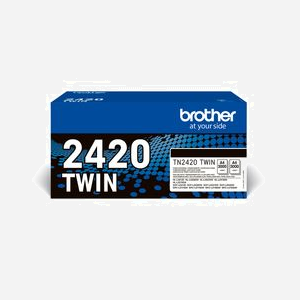 Brother TN-2420TWIN : Pack de 2 Cartouches Toner Noir Original, Haut Rendement (3000 pages par cartouche), Compatibilité DCP-L2530DW et Séries MFC/HL - Miniature 1