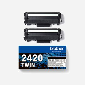Brother TN-2420TWIN : Pack de 2 Cartouches Toner Noir Original, Haut Rendement (3000 pages par cartouche), Compatibilité DCP-L2530DW et Séries MFC/HL - Miniature 3