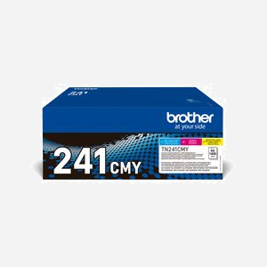 Brother TN-241CMY Pack 3 Cartouches Toner Original Cyan, Magenta, Jaune (1400 pages par couleur) pour MFC-9140CDN, MFC-9330CDW, HL-3140CW, HL-3150CDW - Miniature 1