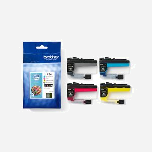 Brother LC424VAL - Multipack 4 Cartouches (Noir, Cyan, Magenta, Jaune) - Rendement 750 Pages par Couleur - Compatibilité DCP-J1200W - Miniature 3