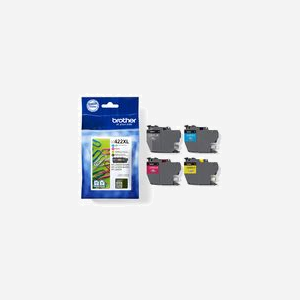 Brother LC422XLVALDR Pack 4 Cartouches d'Encre Originales (Noir, Cyan, Magenta, Jaune) - Haut Rendement XL - 3000/1500 Pages - MFC-J5340DW à MFC-J6940DW - Miniature 3