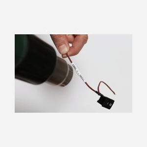 Brother HSE-211E Gaine Thermo-Rétractable 5.2mm Noir sur Blanc, Ratio 3:1, pour Câbles 0.8-3.1mm Ø, Compatible Etiqueteuses Brother P-touch HS/HSE