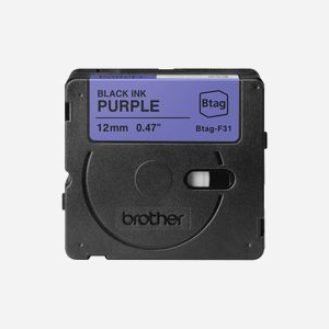 Brother BTAG-F31 Ruban Noir sur Violet 12mm x 4m Non Laminé pour P-touch PT-N10/N20/N25BT - Étiquettes résistantes Micro-ondes/Congélateur/Lave-vaisselle - Miniature 2