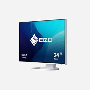 EIZO FlexScan EV2485-WT Moniteur LED 24.1" WUXGA 1920x1200, 5ms, IPS, 350cd/m², Hub USB 3.2 Gen 1, DisplayPort, HDMI, Blanc - Miniature 2