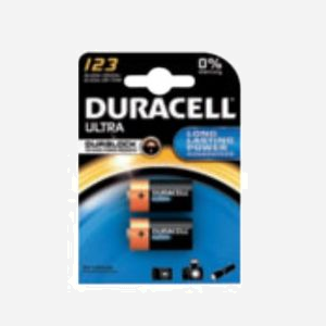 Duracell Ultra 123 BG2 : Pile Lithium CR123A 3V à Usage Unique, 16mm x 34mm, Pack de 2, Facteur de Forme Cylindrique - Miniature 1