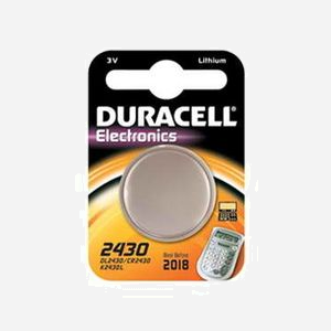 Duracell DL2430 - Pile Lithium 3V Non Rechargeable - Dimensions 24.5x24.5x3.2mm - 4g - Code SH 85068080