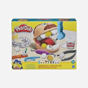 Play-Doh Cabinet Dentaire F12595L0 : Kit de modelage avec 10 outils dentaires et 8 pots de pâte à modeler (454g) pour enfant, dès 3 ans. Assemblage requis. - Miniature 3
