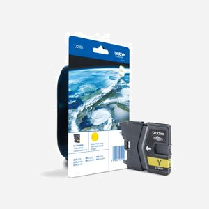 Cartouche d'Encre Originale Brother LC985YBP Jaune - Rendement 260 pages - Compatible DCP-J515W, DCP-J125, DCP-J140W, DCP-J315W, MFC-J265W, MFC-J410, MFC-J415W - Miniature 1