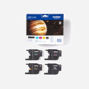 Brother LC1240VALBP - Pack 4 Cartouches d'Encre Originales (Noir, Cyan, Magenta, Jaune) - Rendement 600 pages par couleur - Compatibilité DCP-J925DW et modèles associés - Miniature 3