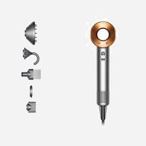 Sèche-cheveux Dyson Supersonic Nickel/Cuivre, Moteur V9 110000 tr/min, Air Multiplier, 3 Vitesses, 4 Températures, 1600W, 77dB, Fonction Ionique & Air Frais - Miniature 1