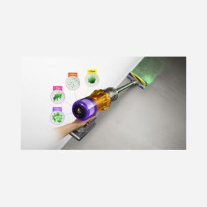Dyson V12 Detect Slim Absolute - Aspirateur Balai 2-en-1 545W Cyclonique Sans Sac Nickel/Jaune LCD - Autonomie 60min - Puissance d'aspiration 150 AW - Miniature 3