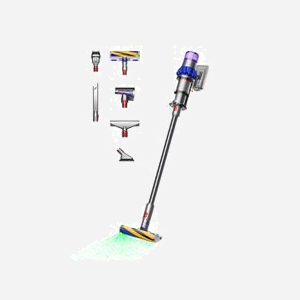 Dyson V15 Detect Fluffy 476575-01 : Aspirateur-balai 2-en-1 sans sac, 240AW, autonomie 60min, écran LCD, brosses motorisée et anti-poussière