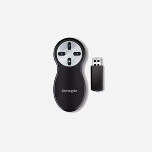 Kensington Télécommande Présentation Sans Fil K33373EU : RF 2.4GHz, portée 20m, 4 boutons, USB, Windows/macOS, sans laser, 2 piles AAA, 80g - Miniature 1
