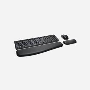 Kensington Kit Bureau Sans Fil Compact Pro Fit K75230FR : Clavier AZERTY, Souris 1200 DPI, 2.4 GHz, AES 128-bit, Portée 10m, Compatible Windows/macOS/ChromeOS - Miniature 3