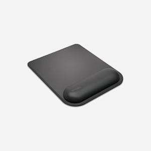 Kensington ErgoSoft™ K52888EU - Tapis de Souris Noir avec Repose-Poignet Gel, 195x240x21mm, Compatible Laser/Optique, Poids 310g